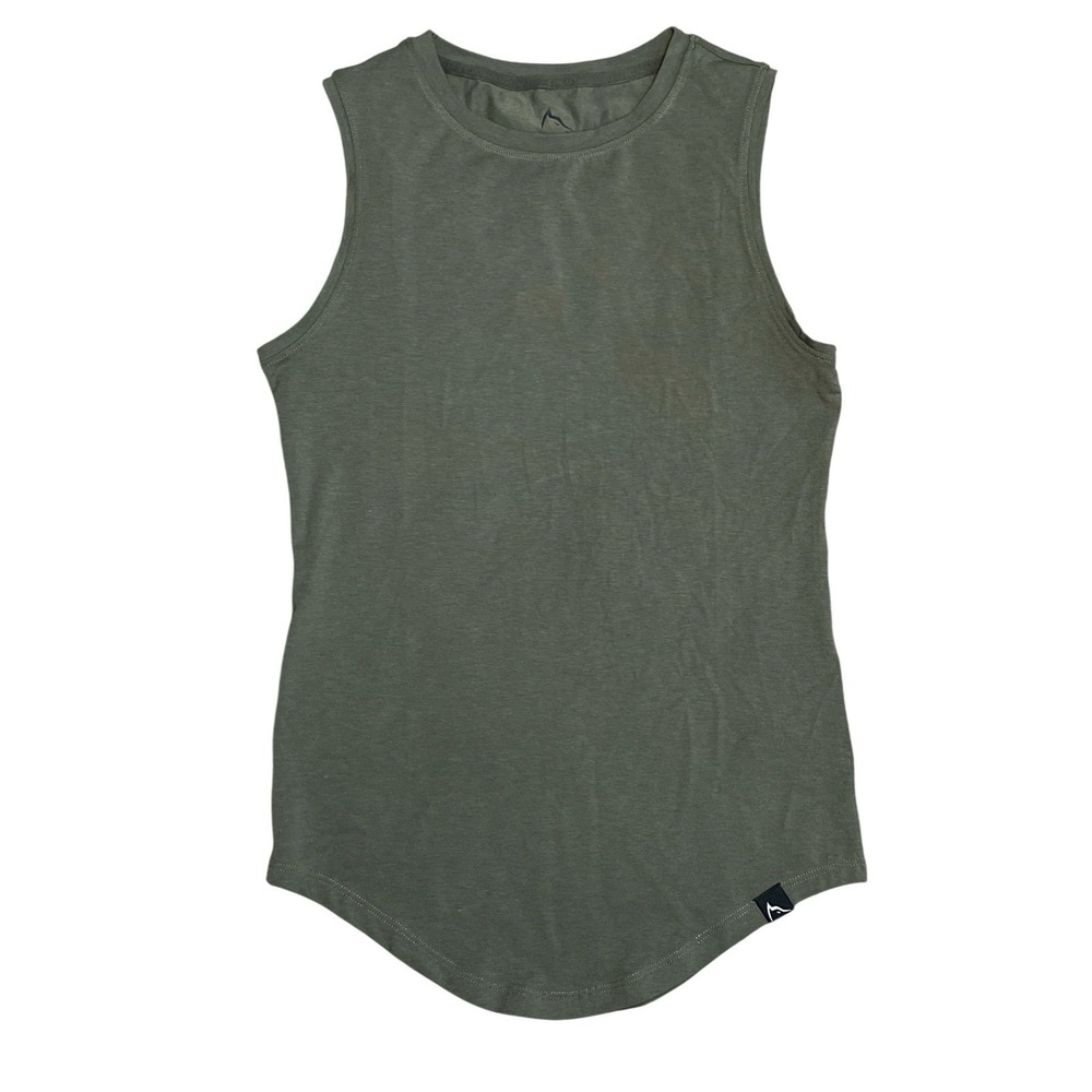 Rokwolf Escape Women's‎ Burnt Olive Green Sleeveless Tank Pima/Moda/Spand Size S